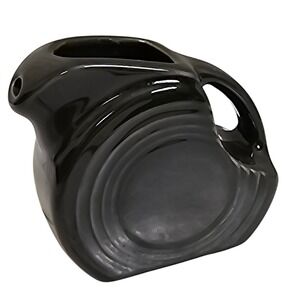 Retired‎ Fiesta Ware 5oz Mini Disc Creamer Pitcher Black Homer Laughlin Art Deco